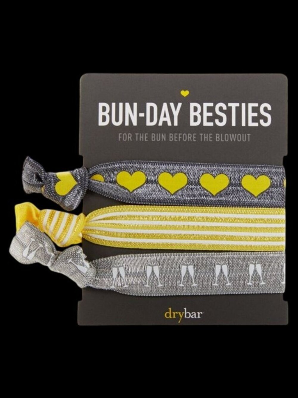 Drybar Bun‑Day Besties Hair Ties – Set of 3 Brand New